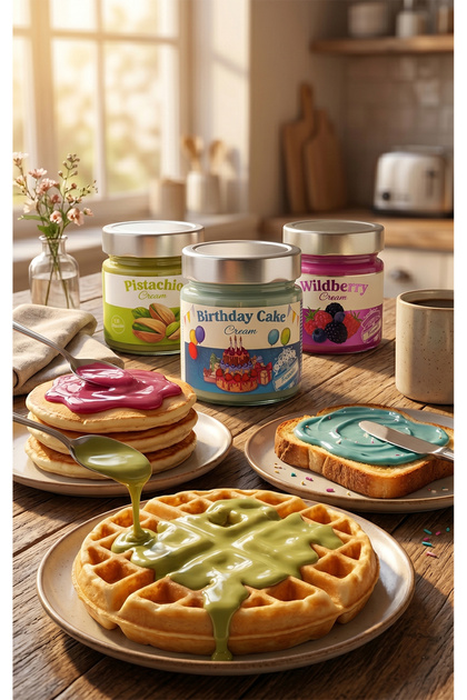 Doğum Günü Kreması, Antep Fıstık Kreması, Orman Meyvesi Kreması, 3 Adet x 220 Gr.