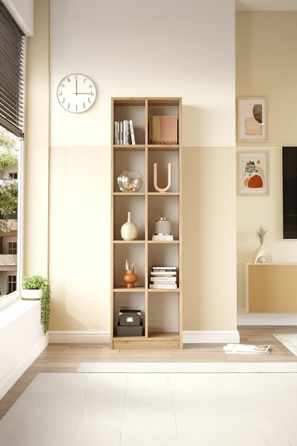 Oscer Geniş Kitaplık 10 Raflı 180cm Sepet OSC1-S
