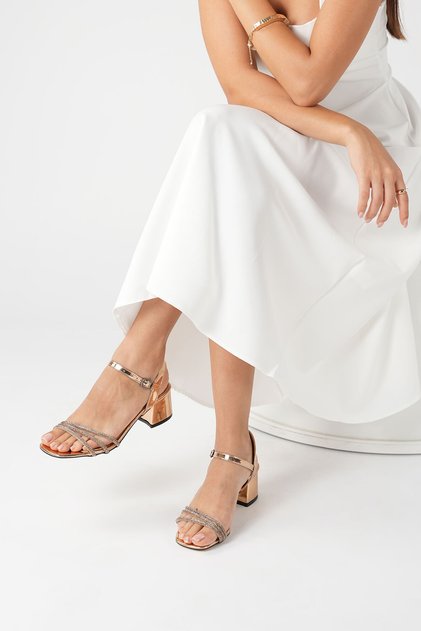 Stoned Shiny Stylish Day and Night Wearable Comfortable Shoes