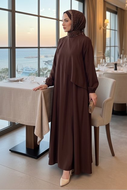 Sarev Hijab Dress 1694 - Brown