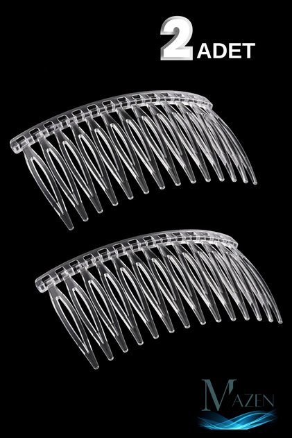 Transparent Hair Comb Buckle Set of 2 | Curved Knob Comb | Non-Slip Grip | Daily Use