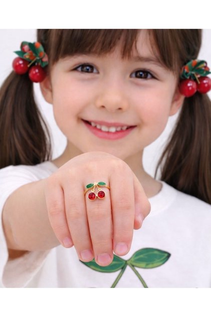 Girl - Baby 2 Pieces Cherry Model Adjustable Toy Ring Compatible with Weights up to 30 kg