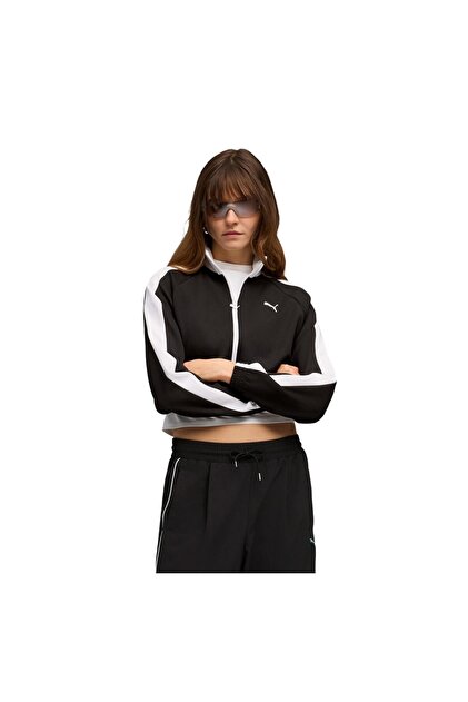 Puma 634556-01 T7 Pique Cropped Jacket Kadın Ceket Siyah - Fiyatı
