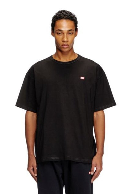SİYAH LOGOLU ERKEK T-SHIRT