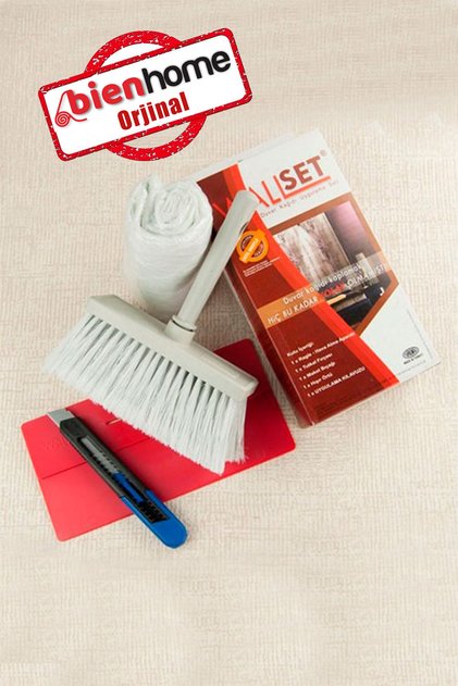 Bien Duvar Kağıdı Uygulama Seti (5'li Set), 125 Gr Tutkal, Fırça, iskarpela, Örtü, Maket Bıçağı