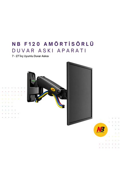 North Bayou Nb F120 Amörtisörlü Hareketli 17-27" Duvar Askı Aparatı