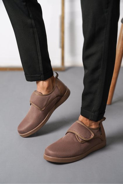 D3250 Pantofi clasici pentru bărbați, ortopedici, cu velcro, garantați