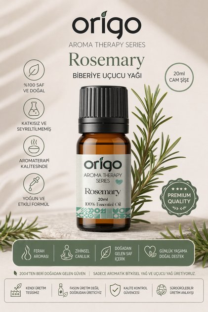 Rosemary Essential Oil 100% Pure Certified Undiluted (Rosemary Essential Oil) 20 ml