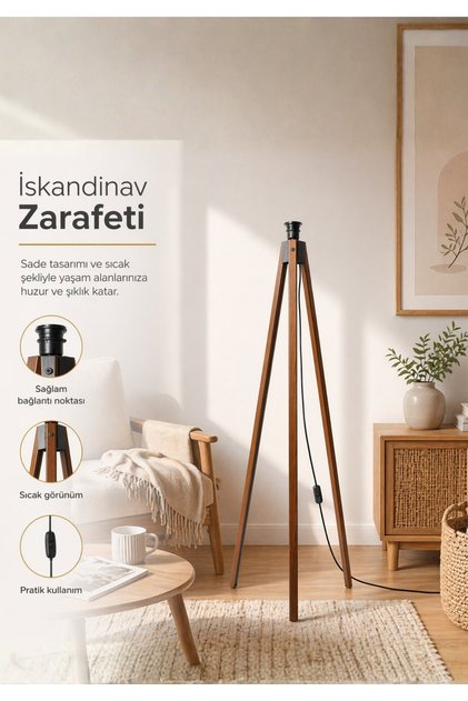 Mdf Lambader Ayağı Ceviz AYD-3591