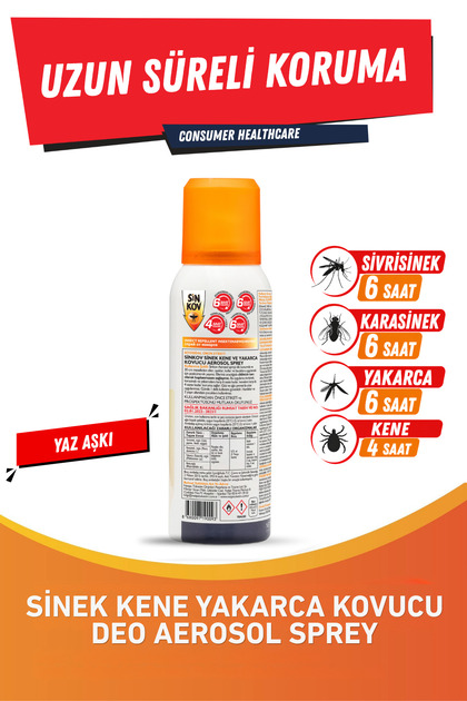 Sinkov Sinek Kene Yakarca Kovucu Deo Aerosol Sprey 100ml - Uzun