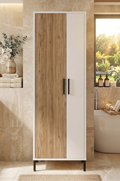 Yurudesign Daisy Çok Amaçlı Dolap Vileda Banyo Dolabı Keçe-beyaz