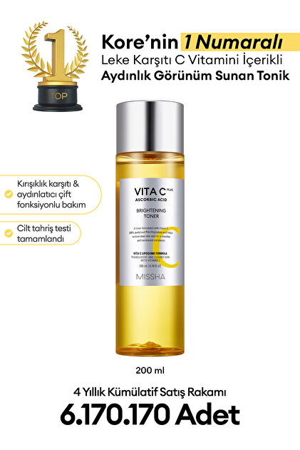 Leke Karşıtı C Vitamini İçerikli Aydınlık Görünüm Sunan Tonik Vita C Plus Spot Brightening Toner