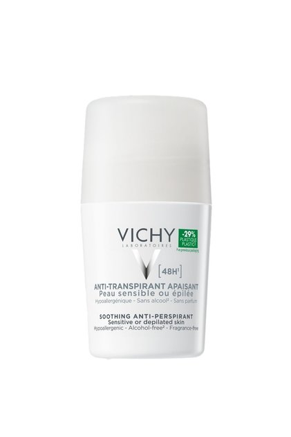 Vichy Deodorant roll-on pentru piele sensibilă, fără parfum, 50 ml
