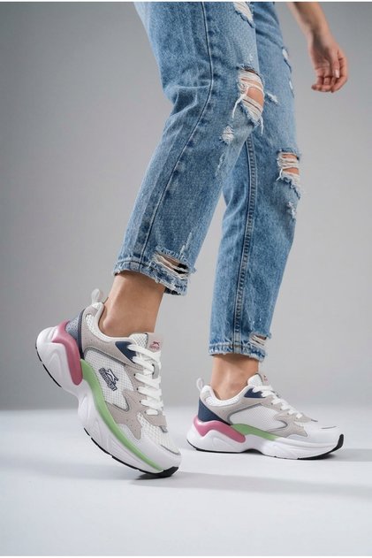 ® I WİND Premium Seri Kadın Beyaz / Lacivert Sneaker Yürüyüş Koşu Ayakkabı SA15RK017-004