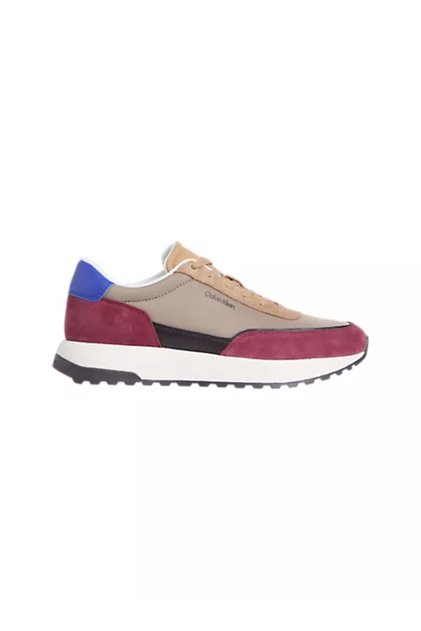 Herren-Sneaker aus Wildleder mit detaillierter, bequemer Sohle in Braun