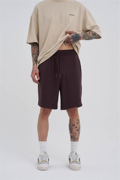Men's Basic Oversized Shorts Brown