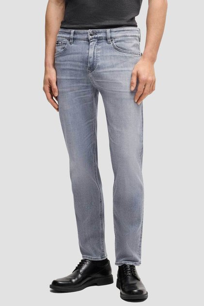 Erkek Regular Fit Normal Bel Düz Paça Denim Gri Jeans
