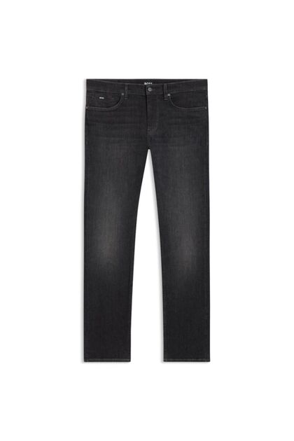 Erkek Düğme Kapama Normal Bel Cep Detay Denim Kumaş Siyah Jeans