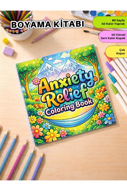 Anxiety Relief Coloring Book Cozy Book – 21X20 cm I 40 Visuals I for Children and Adults
