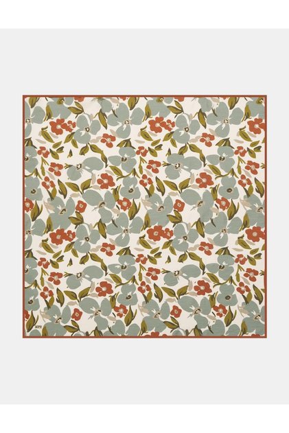 Floral Patterned Viscose Scarf Tile