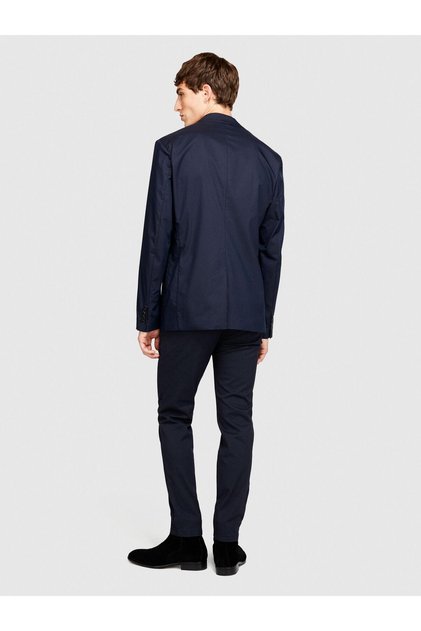 Erkek Lacivert Slim Fit Esnek Pantolon