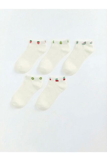 Lcw Dream Fruit Patterned Women's Booties Socks 5-Pack