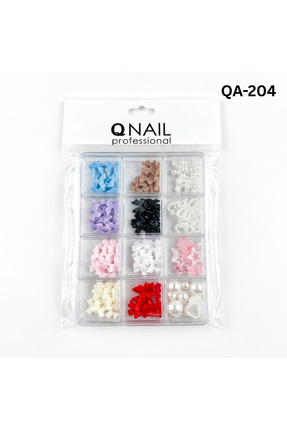 QNAIL Renkli Tırnak Taşı Seti 12'Li Nail Art Süsleme Parlak