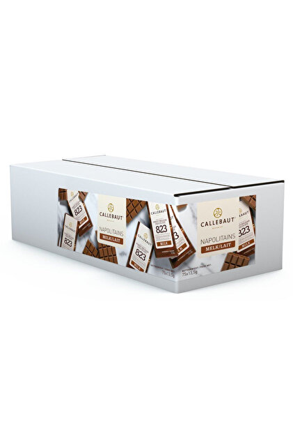 Mini tablete ciocolata lapte Callebaut Napolitan 13.5g x 75 buc ciocolata ambalata individual decor