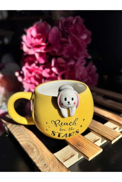 Yellow Cuddly Collection Mug Kupa Bardak - 430 ml / 1 Adet