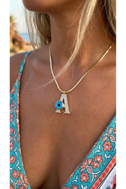 316L Steel Necklace, Anti-Tarnish, Anti-Allergic, with Letter Figures (2 Years Importer Guarantee)