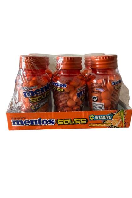 Sours Orange Flavored Vitamin C Tablet Candy 49 g X 6 Pieces