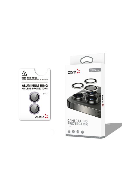 iPhone 17 Zore Cl-12 Premium Sapphire Anti-Fingerprint Anti-Reflective Camera Lens Protector