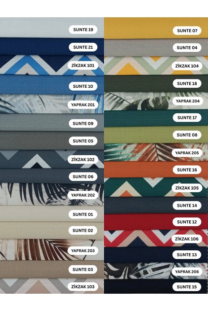 Sunte Yaprak Zikzak Dış Mekan Outdoor Döşemelik Kumaş