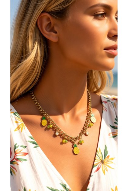 316L Steel Necklace, Anti-Tarnish, Anti-Allergic, with Milky Way Figure (2 Years Importer Guarantee)