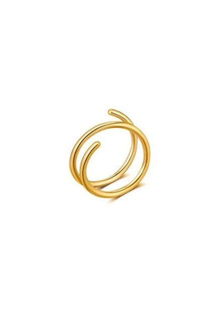 0.8x8mm Gold 1 Piece Double Layers Stainless Steel Nose Ring Studs for Women 20G Hoops Twist Cartila