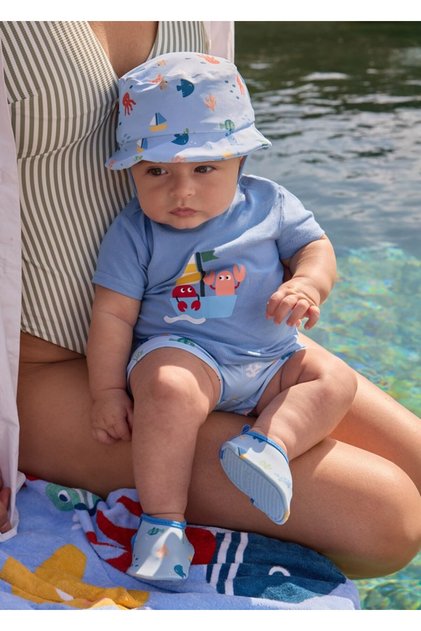 Baby Boy Hat and Swimsuit Set