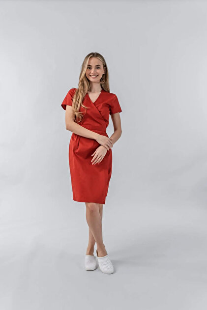 strapless open back dress Men's Western Embroidered Red Dress Shirt with Pearl Snaps main image 1