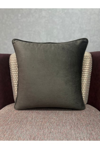 Imported Silk Velvet Bitter Brown Color Throw Pillow Cover 43x43cm