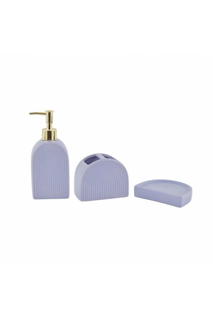 Bali 3-Piece Bathroom Set Ceramic - Lilac