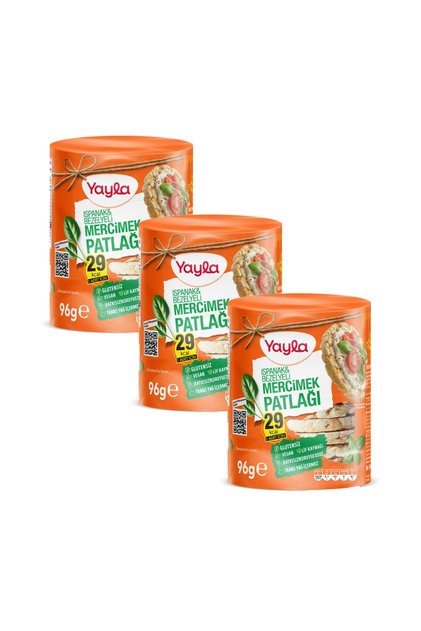 Ispanak ve Bezelyeli Mercimek Patlağı 96 g x3
