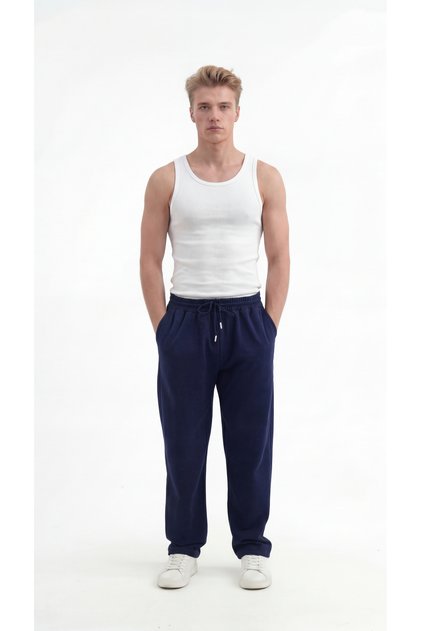 Men's Baggy Comfortable Fit Wide Leg 2 Thread Sweatpants