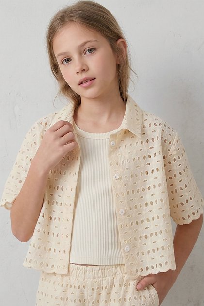 Girl's Bodysuit and Brode Shirt 2-Piece Set