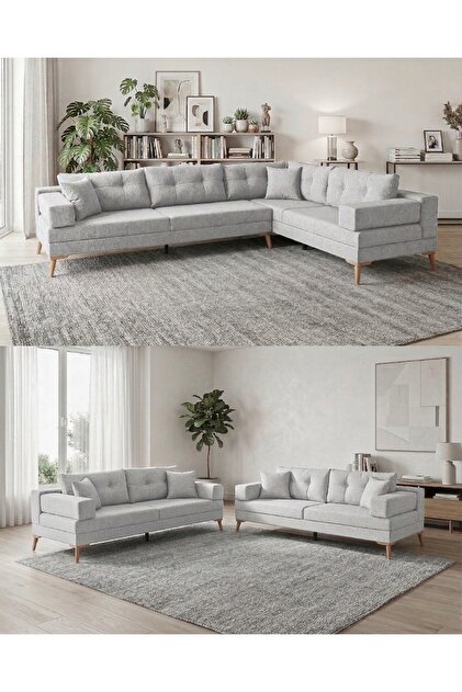 VILLA LROSSO KURO 400g 2個セット Velura Home & Living Zeri (Pufsuz) Yataklı Puzzle Modüler Köşe