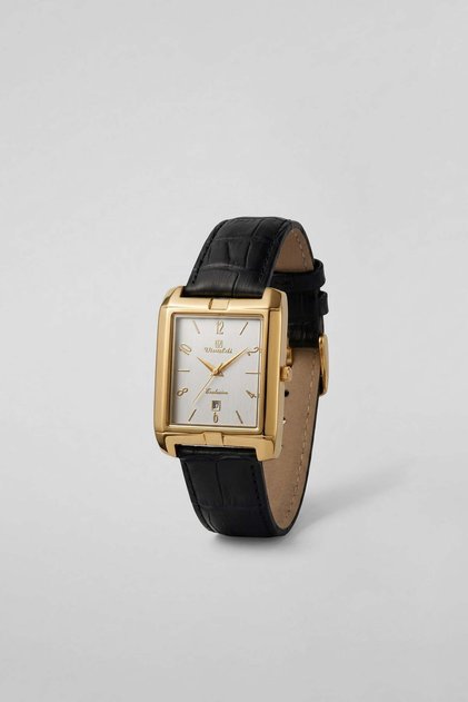 Erkek Premium Vintage Deri Kordon Kol Saati Gümüş