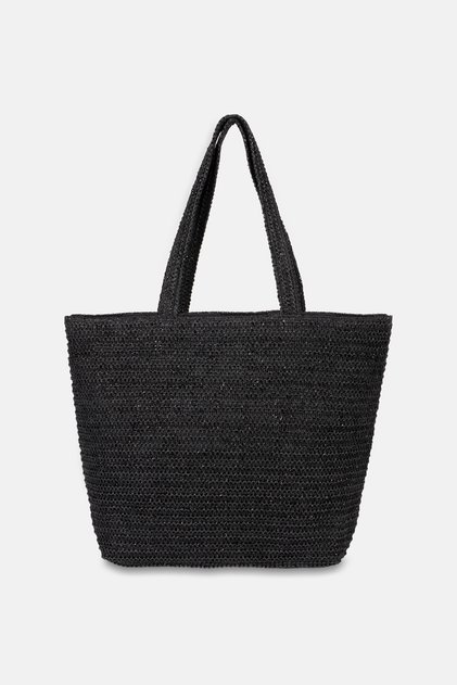 Black Women's Glittery Straw Bag