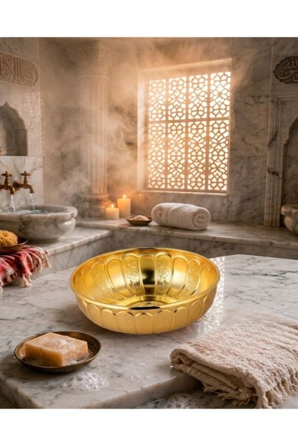 Ottoman Motif Bath Basin, Traditional Metal Bath and Decorative Hand Washing Basin