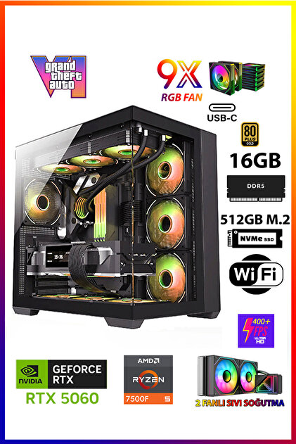 Gamepage Magic X15 Ryzen 5 7500F 16GB DDR5 RAM 512GB M.2 SSD