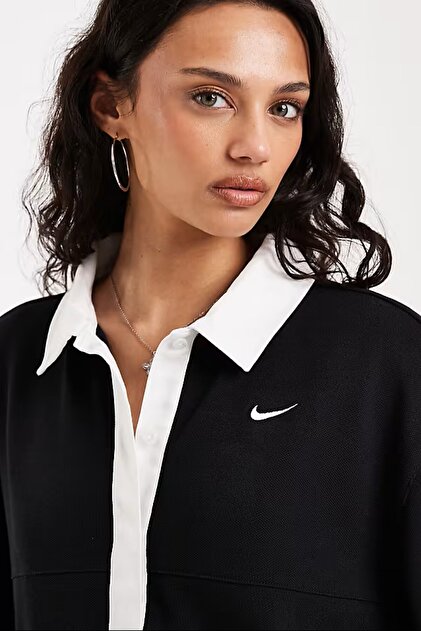 Nike Sportswear Oversize Street SS Womens polo Top Polo Yaka Bol