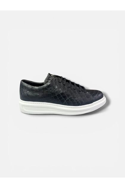 Daily Genuine Crocodile Pattern Leather Shoes Orthobetic Sole