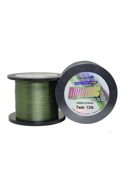 Dynamic Pe 8 Braided Fishing Line 1000m Green Standard - 0.08 mm